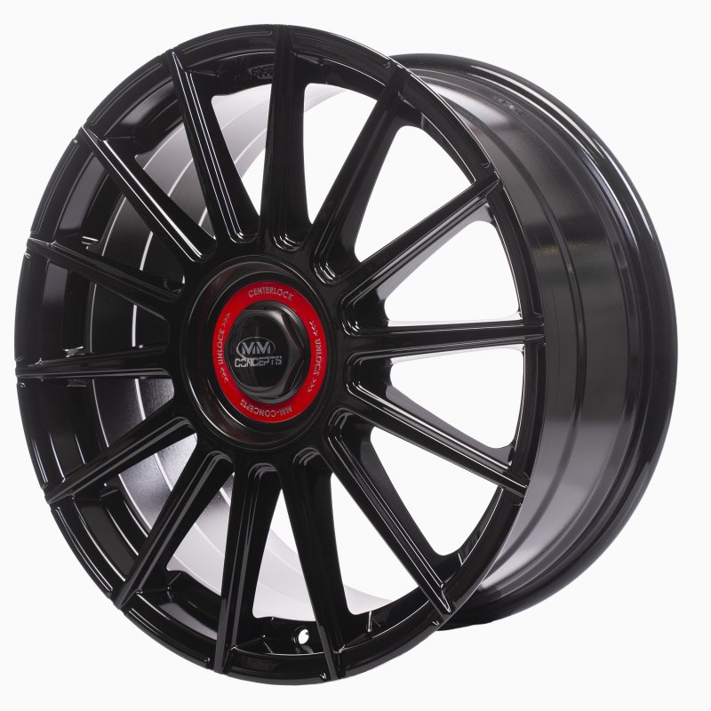 Alufelge MM04 8,5x19 5x108 ET45 Schwarz-Rot